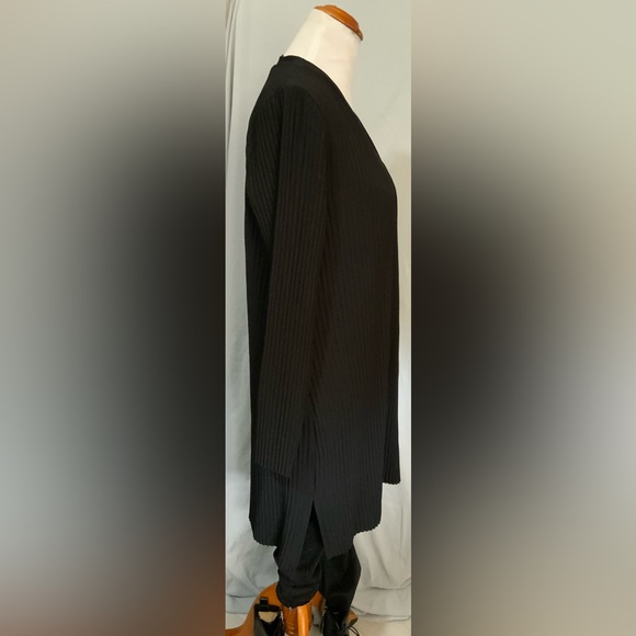 NWOT Andrew Marc Ribbed Knit Duster Cardigan – Black, Size Small. - Picture 4 of 7